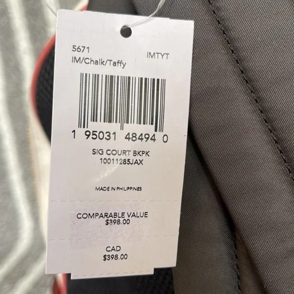 Coach 5671 Court Backpack In Signature Canvas Chalk / Taffy - Picture 9 of 16